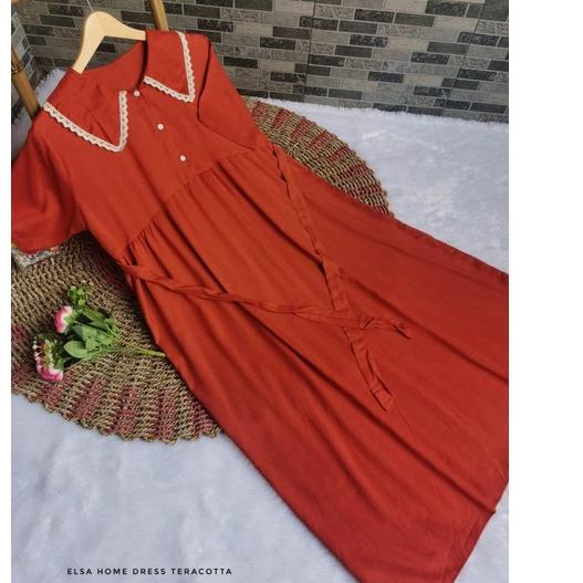 1.1  - SALE[LR 010]|HOME DRESS ELSA / DASTER ANDIN KEKINIAN DASTER KERAH RENDA BISA BUSUI