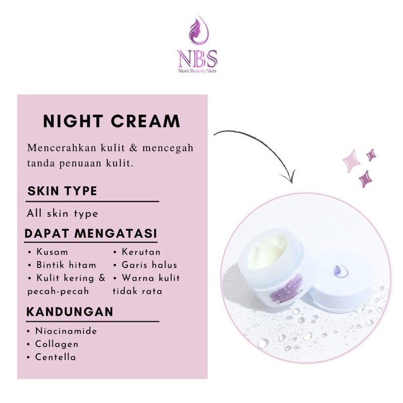 NIGHT CREAM NBS / Night cream ecer / cream malem nbs