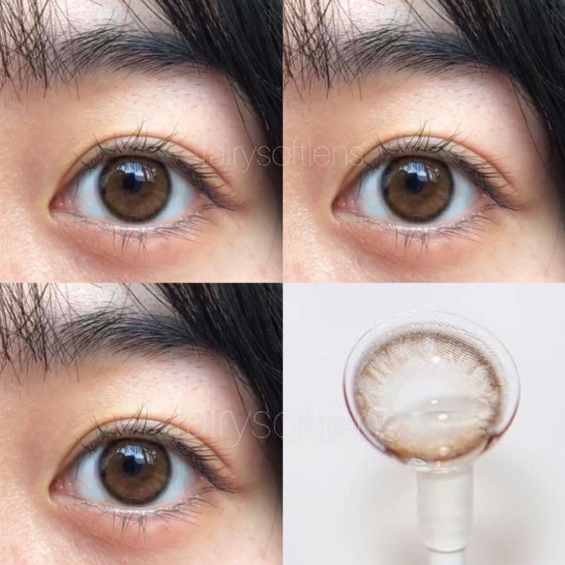 Softlens Kitty Mini Kelly Brown (natural brown softlens) / KONTAK LENSA