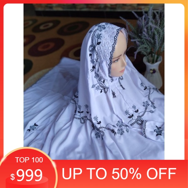 Mukena DEWASA Mukena TERUSAN LAJURAN bordir Mukena santri putri Mukena bordir bunga Mukena terusan b