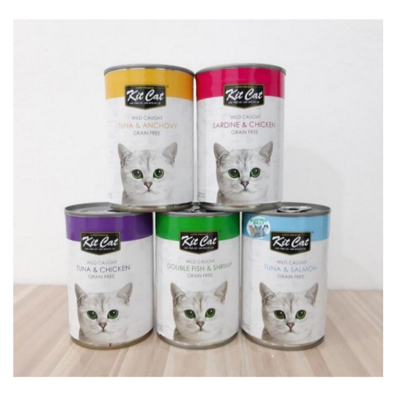 Makanan Kucing Kit Cat Kaleng 400gr All Varian / Makanan basah /Wet food