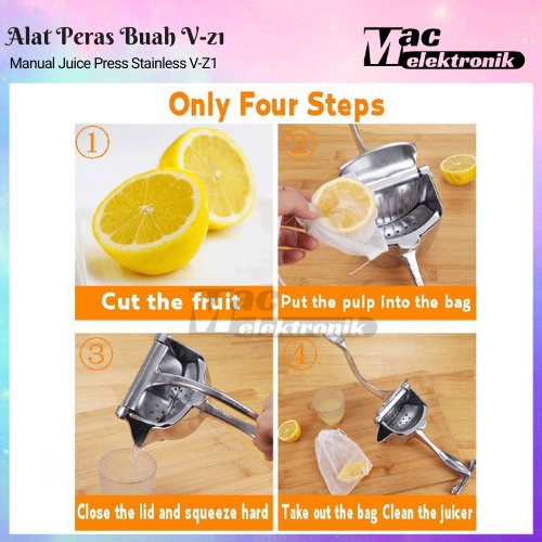 Alat Peras Jeruk Stainless Steel / Lemon Juicer Orange Extractor Squeezer Perasan Press Nipis Buah