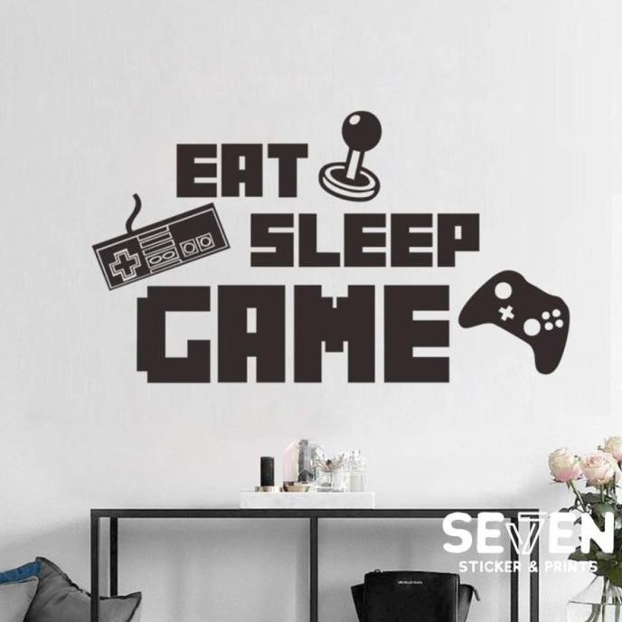 Wall Sticker/Cutting Sticker/Stiker Dinding - Eat sleep Game 2