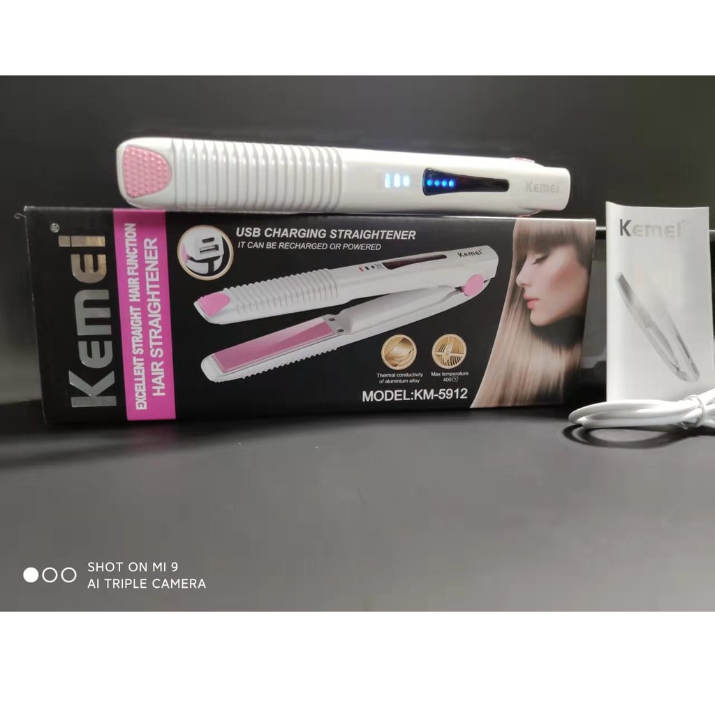 HAIR STRAIGHTENER KEMEI KM 5912 RECHARGEABLE