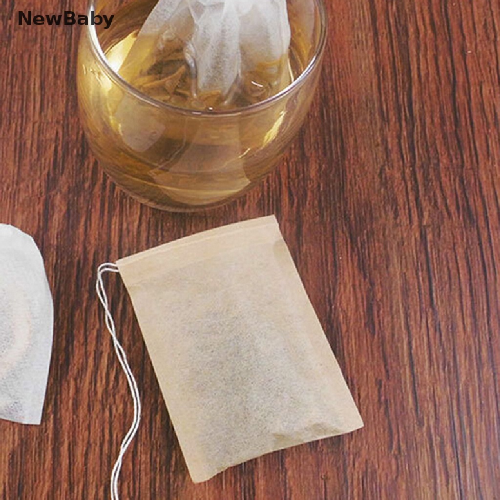 100pcs / lot Kantong Kertas Kosong Model Serut Untuk Teh Herbal