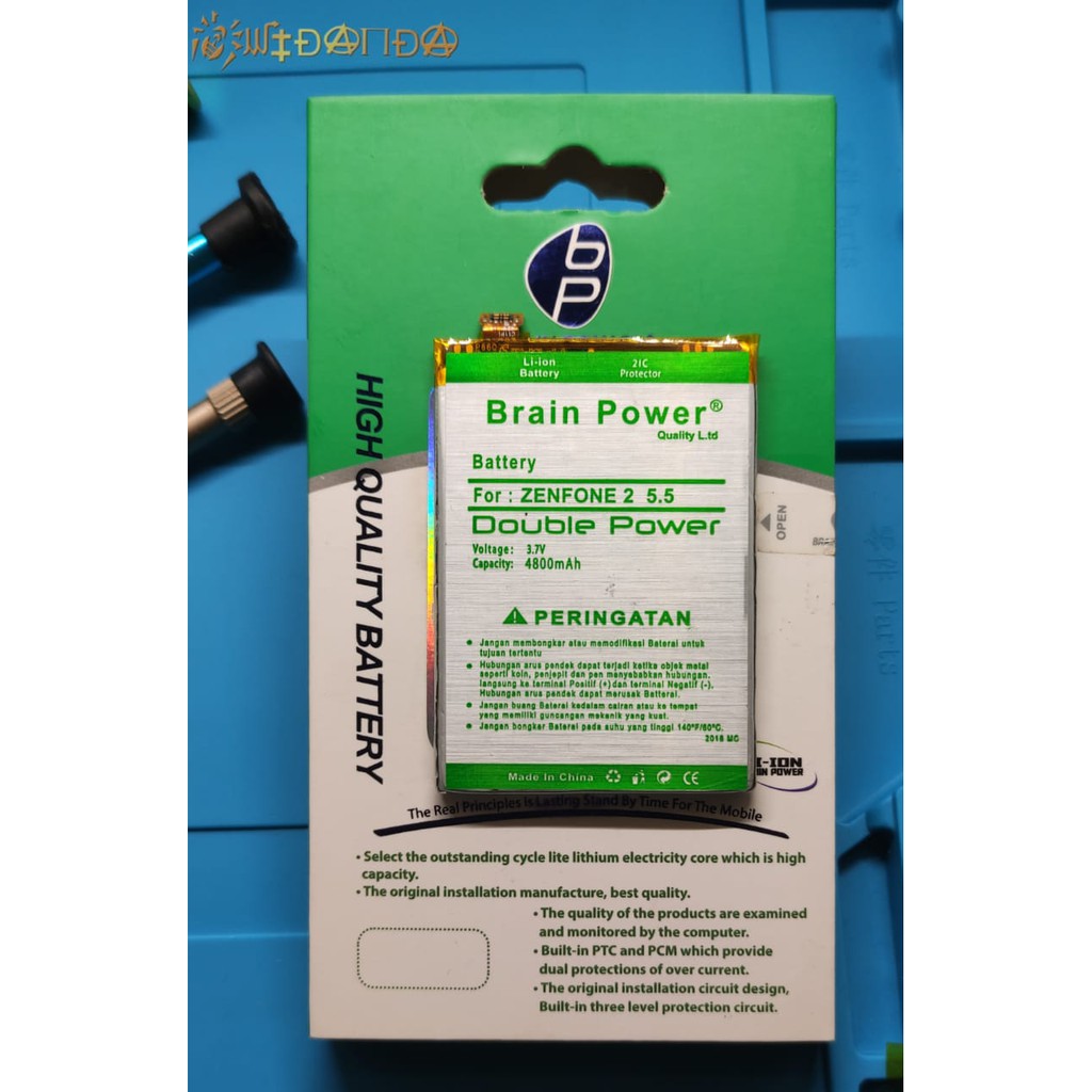 BATTERY BATERAI BATRE ASUS ZENFONE 2 5.5 ZE550ML ZE551ML Z008D Z00AD BRAIN POWER DOUBLE POWER