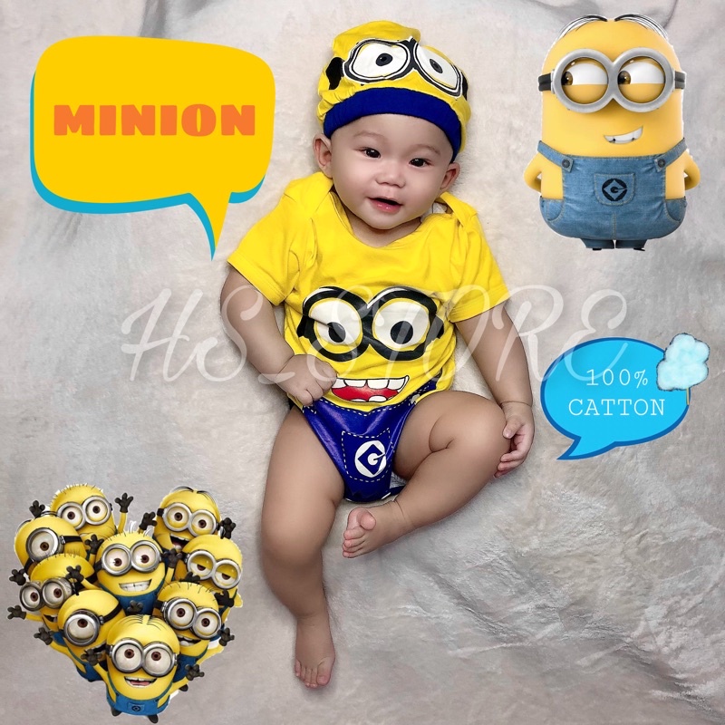 HARGA GROSIR ! JUMPER MINION BABY / BAJU BAYI / BAJU BABY / JUMPER BAYI / KOSTUM BAYI TERMURAH !