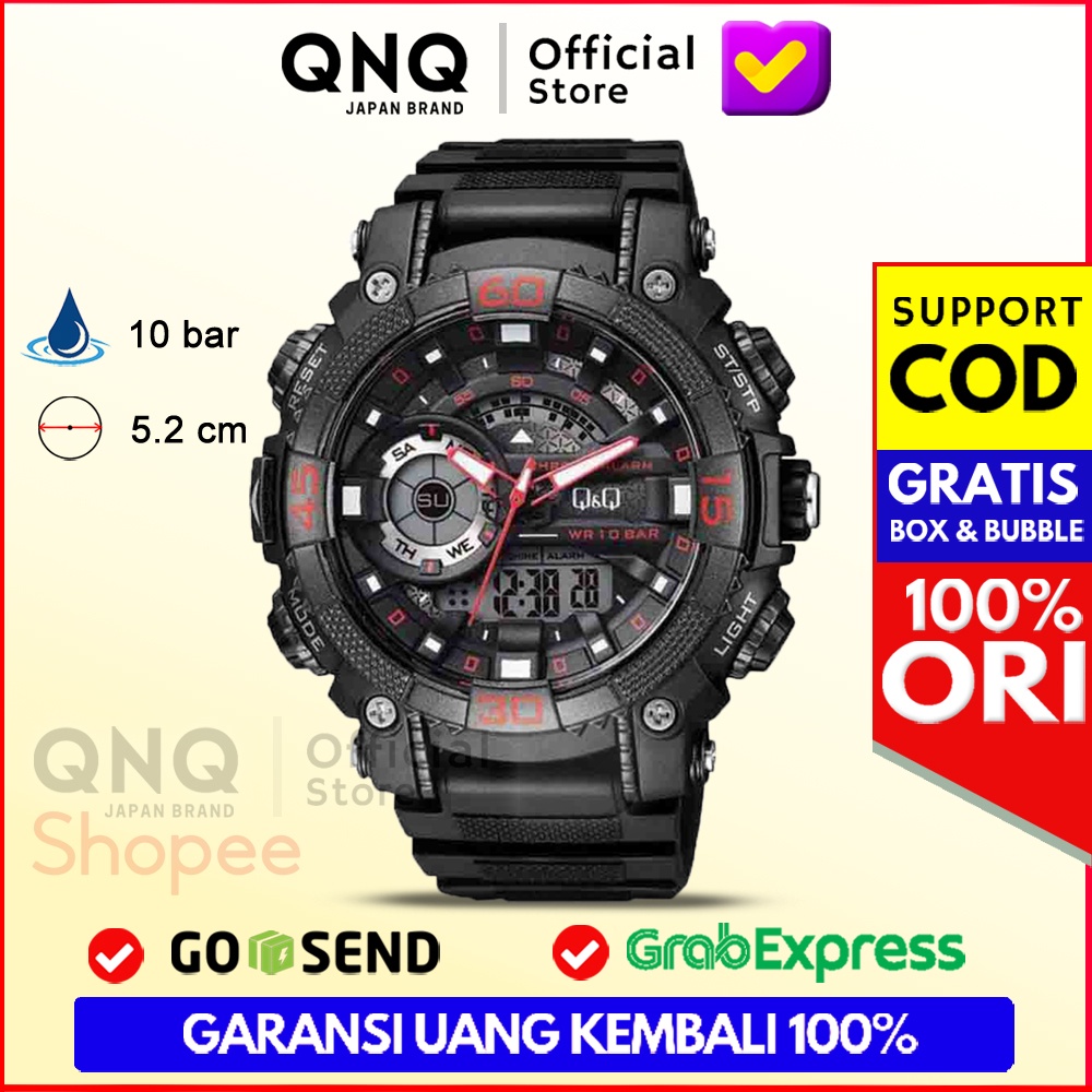 Jam Tangan Q&Q Original Pria QNQ QQ MT87-A2 Arloji Analog Digital Sport Anti Air - Kado Ulang Tahun