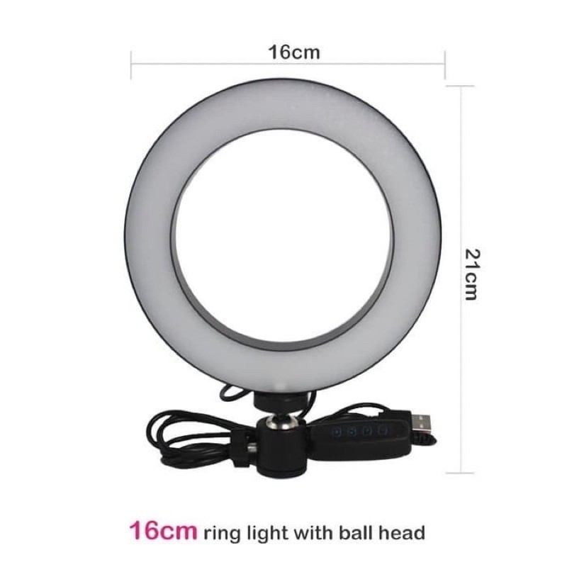 RING LIGHT 16CM INCLUDE TRIPOD 2.1M