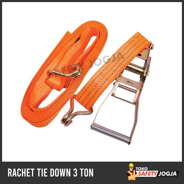 GOSAVE Webbing Cargo 3Ton Lashing Belt Rachet Tie Down Trackbelt