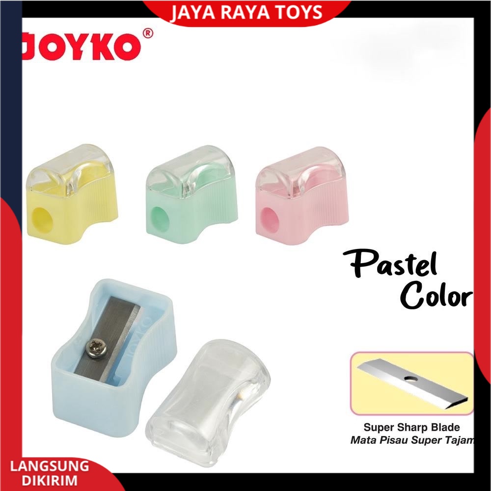 Serutan Sharpener Rautan Joyko SP-362PTL Pastel Color Bisa Cod