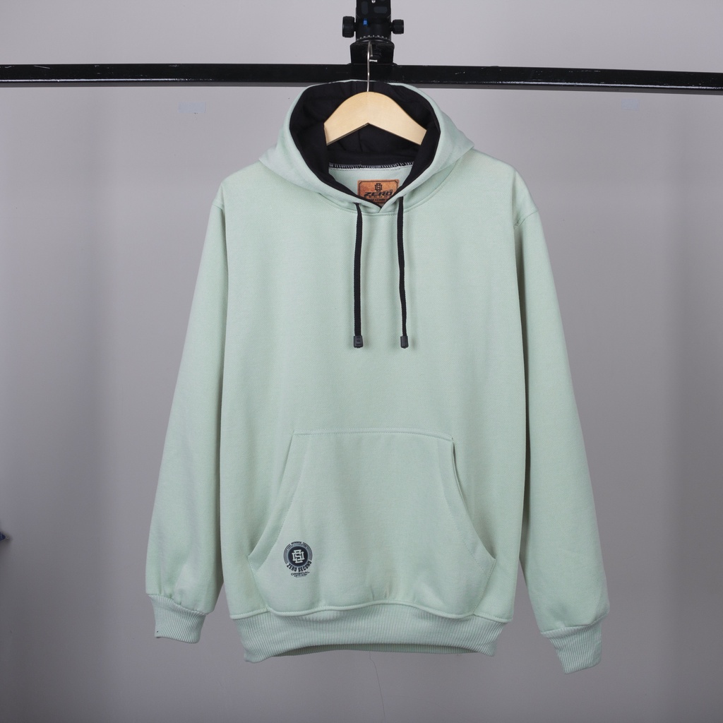 Sweater hoodie Pria Polos Mint Original Zrero.Second Bahan Catton