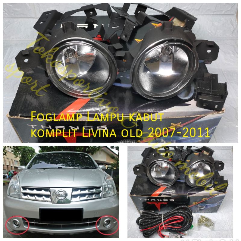 Lampu foglamp Lampu kabut komplit Nissan Grand Livina lama 2007 2008 2009 2010 2011 PNP