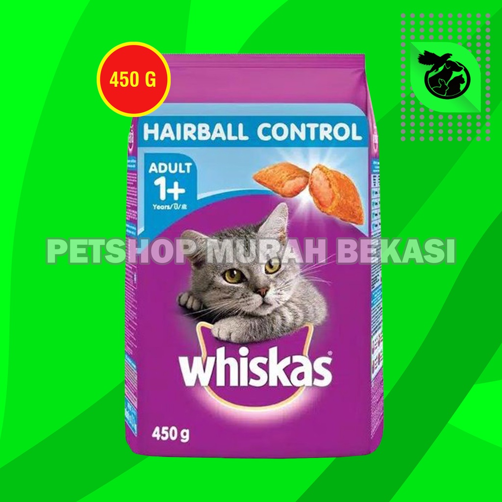 PROMO Whiskas Adult  Hairball Control 450gr  / Makanan Kucing Dewasa