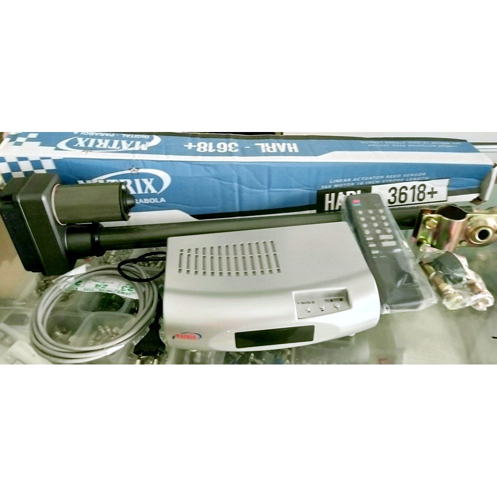 Actuator 18" & Positioner Parabola Matrix & Kabel 20mtr ( Motor & Pengatur Gerak untuk antena Parabo