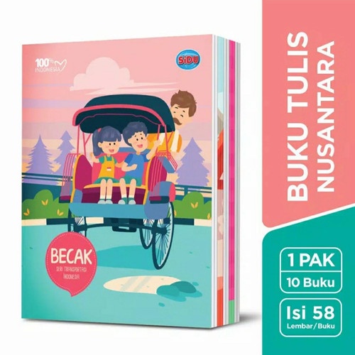 

Buku Tulis Sidu 58 Lembar - 1 Pack Isi 10 Buku