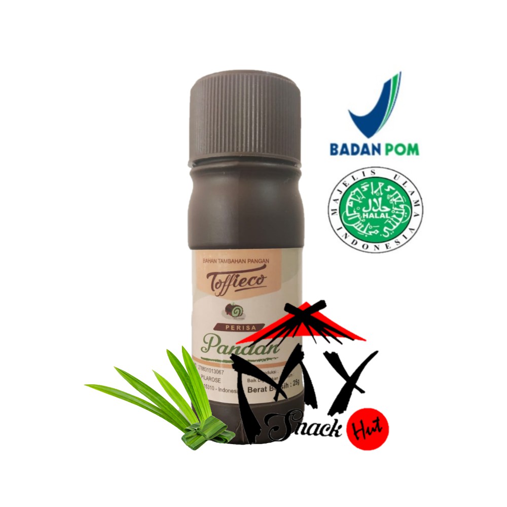 TOFFIECO FLAVOUR PANDAN 25GR - TOFIECO ESSENCE - TOFIECCO ESEN PANDAN FLAVOR ESENSE LIQUID HALAL MUI