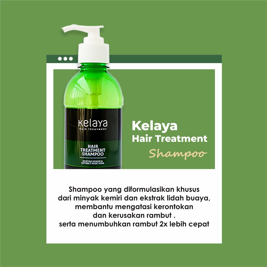 KELAYA HAIR TREATMENT Shampoo / Sampo Penumbuh Pemanjang Penghitam Rambut / Anti Rontok Ketombe-1