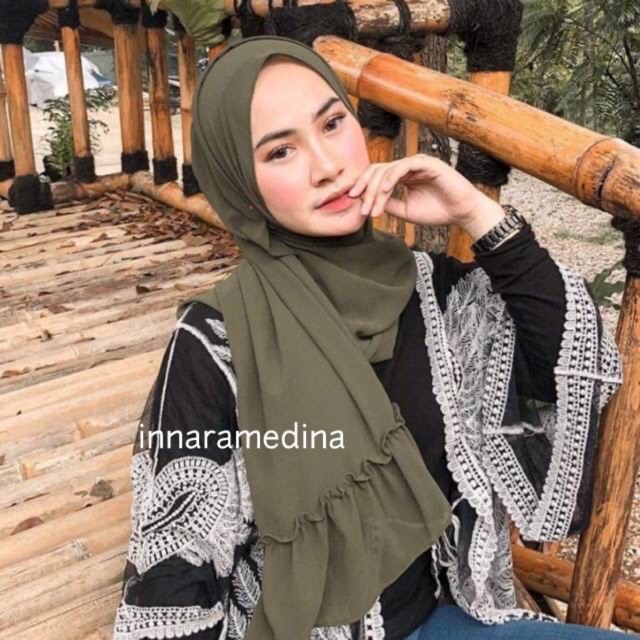 THR SALE | Pasmina RUFFLE KARET INNARA ceruty babydoll