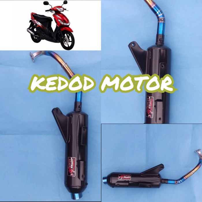 Knalpot Bobokan Tsugi Leheran Pelangi Stainles Mio Smile