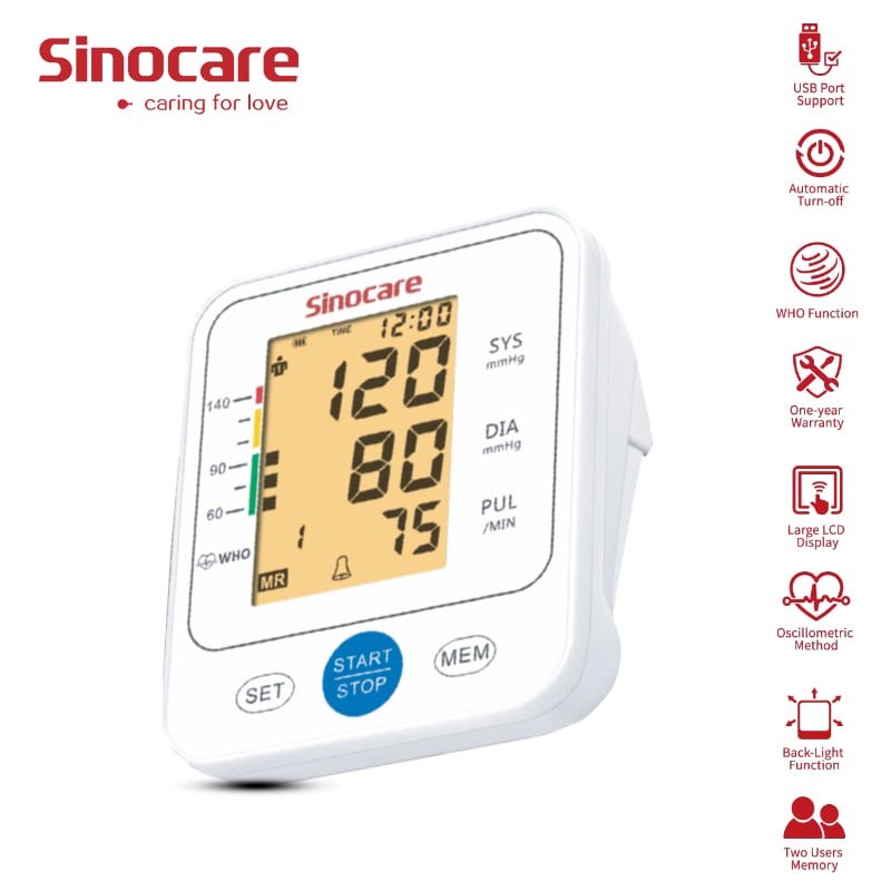 Sinocare BSX-516 Alat Cek Tekanan Darah Otomatis| alat ukur tekanan darah| tensimeter digital