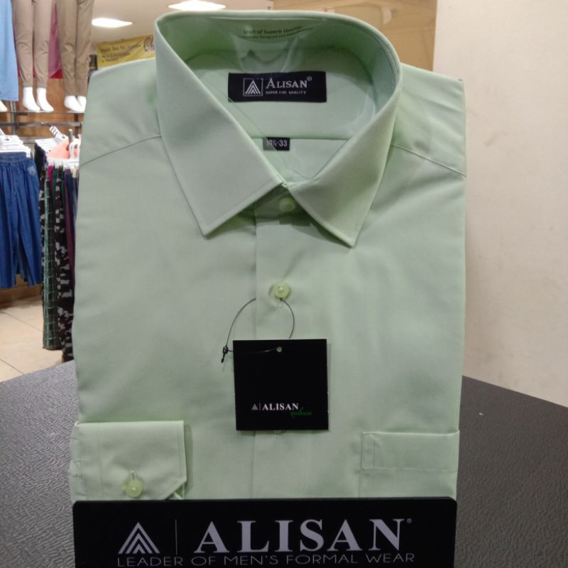 kemeja polos alisan H9 ,regular lengan panjang