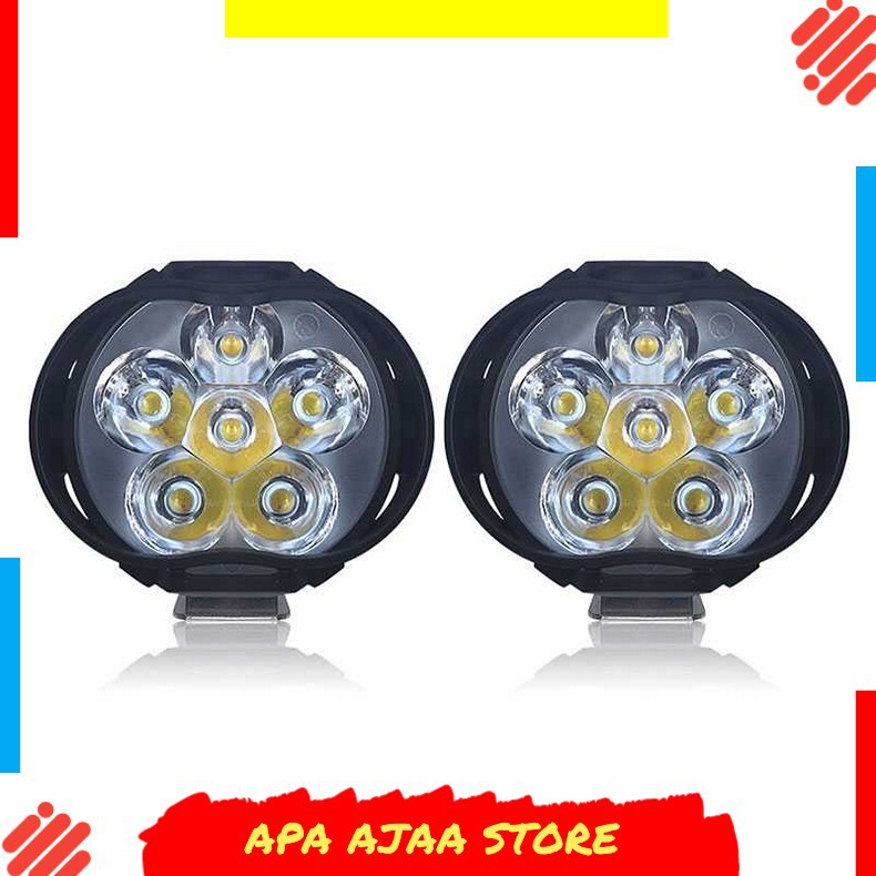 Best Seller ! CNSUNNYLIGHT Lampu Tembak Motor LED High Beam 1000 Lumens 2 PCS - U5