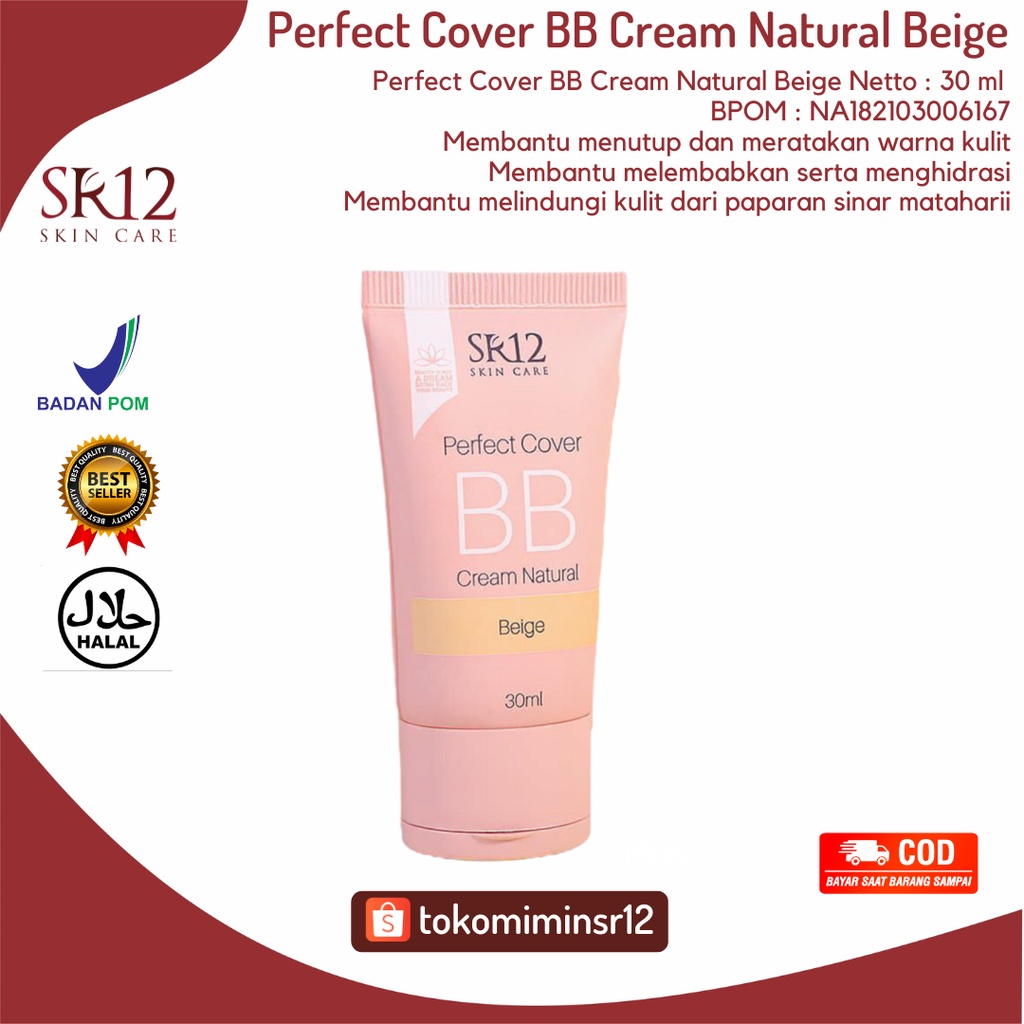 Jual Perfect Cover BB Cream Natural Beige SR12 Tahan Lama Hingga 8   Df99644a768195df64813f8c0666e187