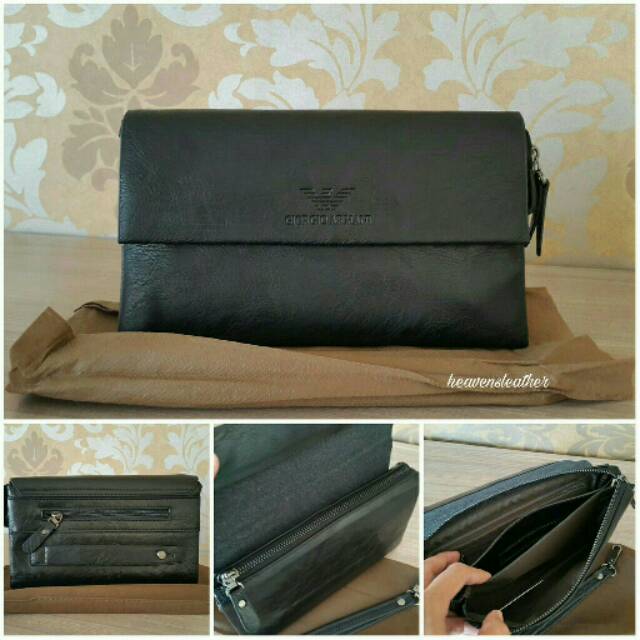 DOMPET CLUTCH HAND BAG HANDBAG PRIA HANDBAG COWOK HANDBAG IMPORT GIORGIO ARMANI KODE 1106