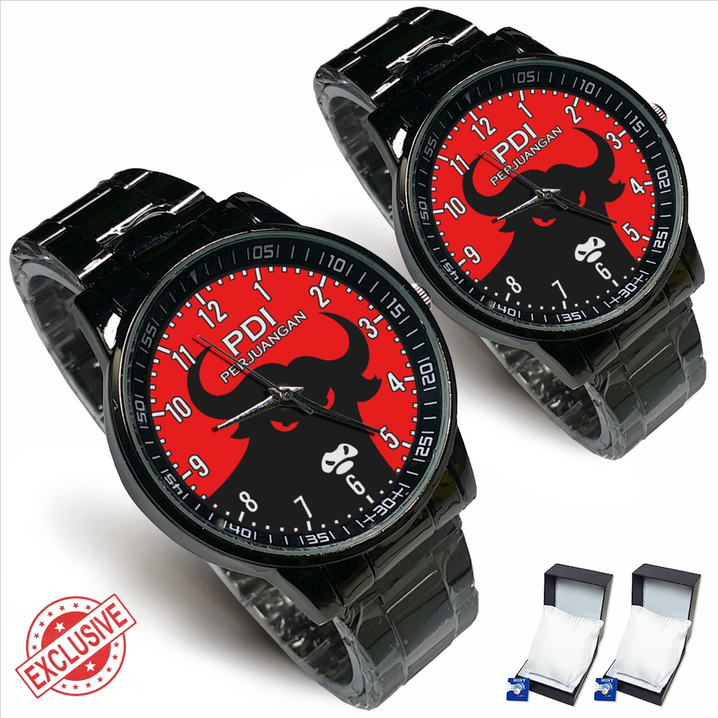 Jam Tangan Rantai Couple PDI PERJUANGAN - 01 (Nice)