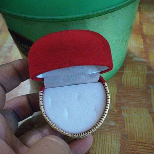 Tempat Cincin Sepasang / Kotak Cincin Tunangan Singel Dan Couple Love Beludru / Ring Box
