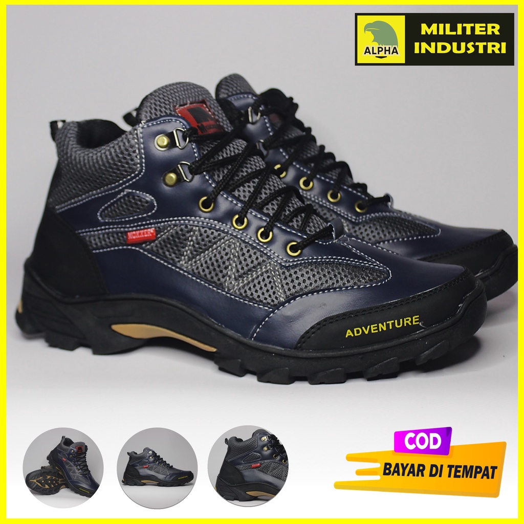 Sepatu Pria Original 100% Pria boots Original Kasual Casual Boots kulit hiking Gunung - B01