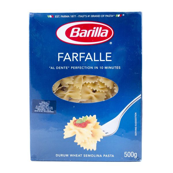 

BARILLA Farfalle N 65 Pasta - Durum Wheat Semolina 500gr