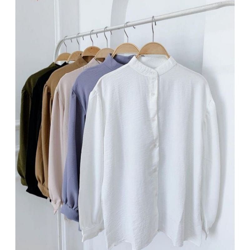 Kemeja Linen Wanita Rika Shirt / Kemeja Wanita Kancing Depan Belakang