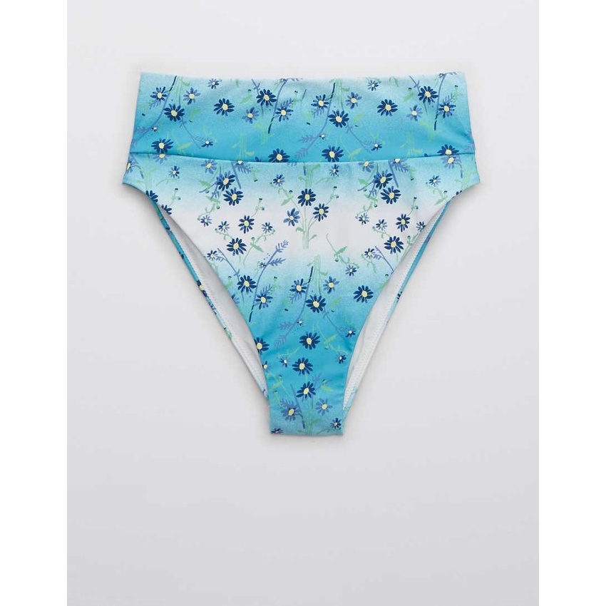 Aerie Printed High Cut Cheeky Bikini Bottom