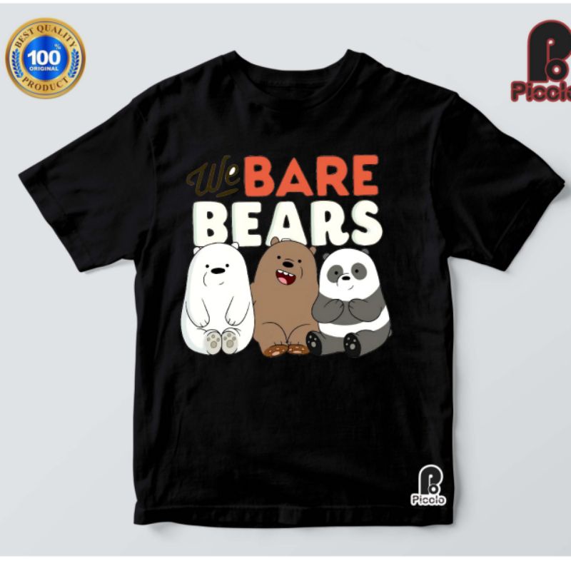 kaos anak bear t-shirt kaos anak we bare bears/bahan premium