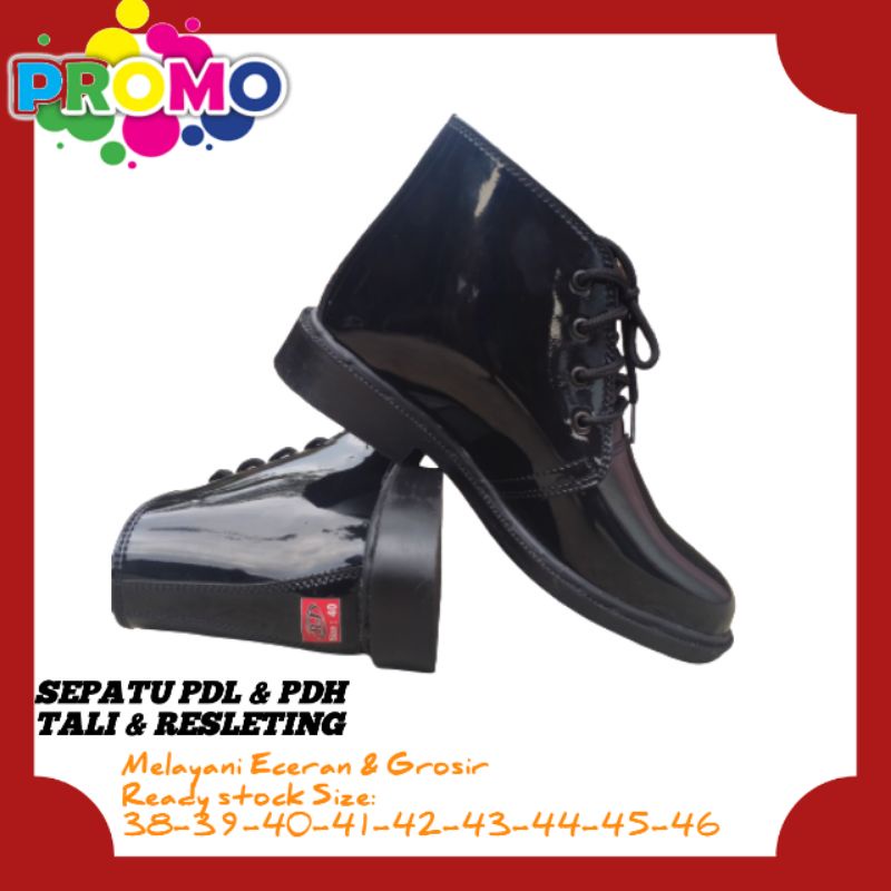 [BERKUALITAS]Sepatu Pdh Pdl Pendek Sepatu Dinas Tni Polri Satpam Security Banser