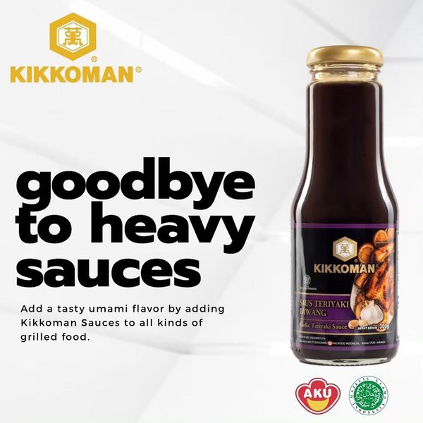 Kikkoman Garlic Teriyaki Sauce Saus Saos Bawang Halal 300 G gr gram / 300gr