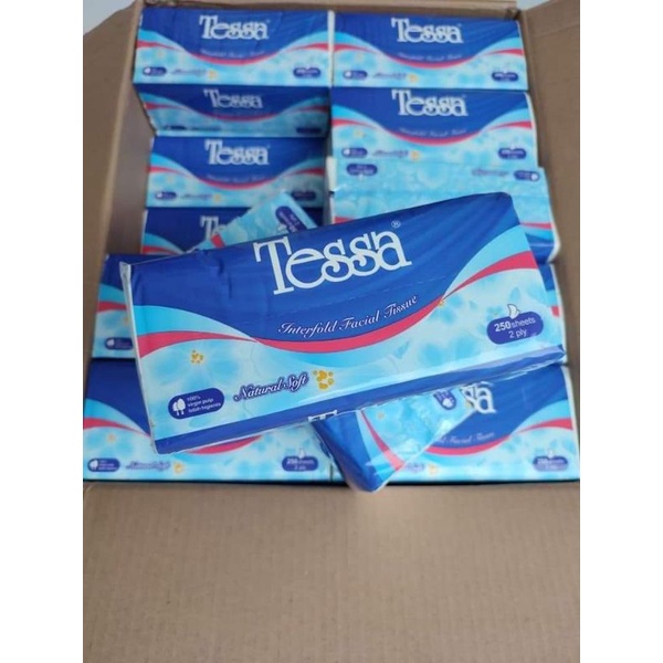 Tessa 250 sheets Tissue Tessa 250 Sheet Tessa Tissue Wajah 2 ply [250 sheet]