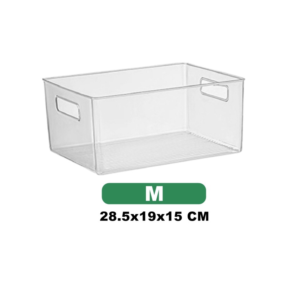 Queen_Fashions Basic Clear Container with Handle 1047