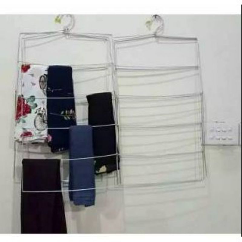 Hanger Jilbab Besi 5 Susun Gantungan Jilbab Besi 5 Susun Aman dari Karat Awet Hanger Besi Jilbab Hanger Besi Kerudung Hanger Kerudung Besi 5 Susun