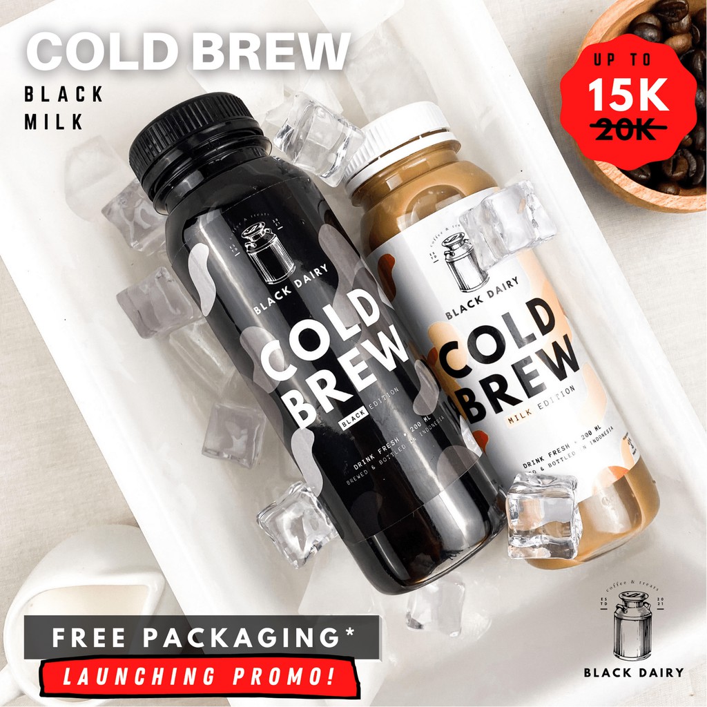 

250ML Cold Brew Coffee Black / Milk Edition (BLACK DAIRY JAKARTA)