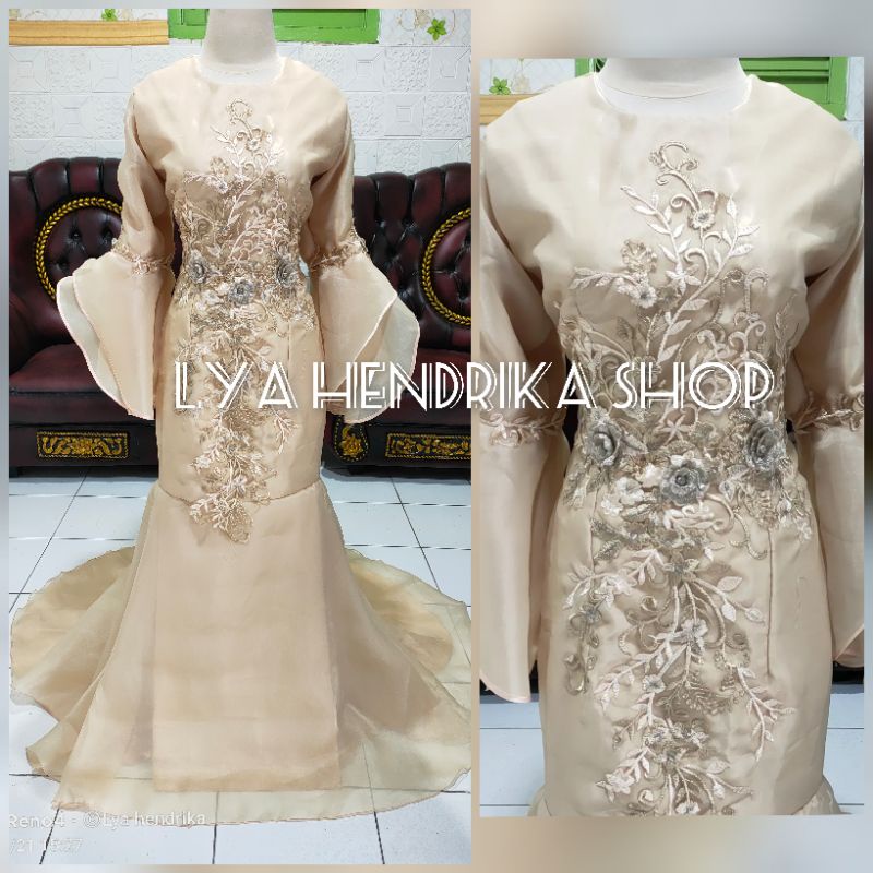 GAUN PENGANTIN MERMAID EKOR ORGANZA