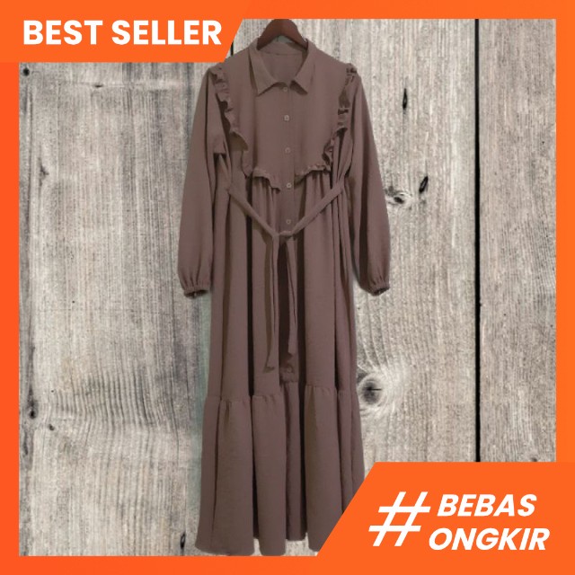 GAMIS COKLAT DRESS POLOS
