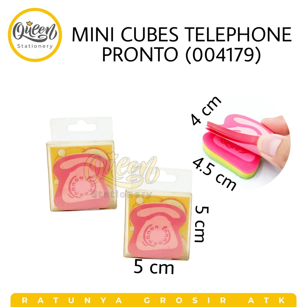 

1 PAD (90 LEMBAR) MINI CUBES TELEPHONE PRONTO / STICK NOTE / STICKY NOTES / MEMO (004179)