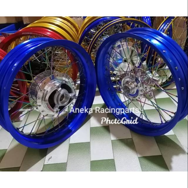 Velg jari jari ninja 250 fi karbu pnp 300 350 17 tromol vnd / pelak ruji ninja 250 siap pakai