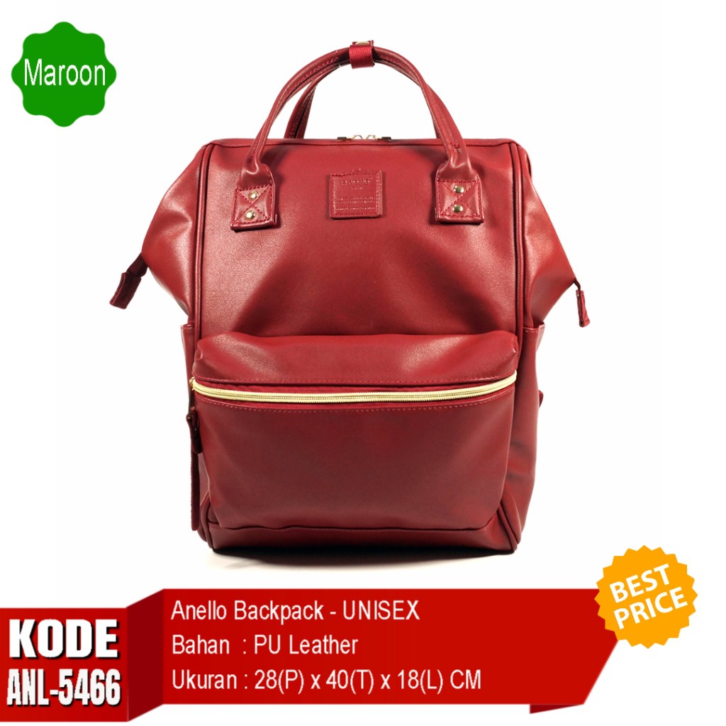 PROMO CUCI GUDANG Anello Ransel Kulit Large / Backpack Kulit ANL-5466