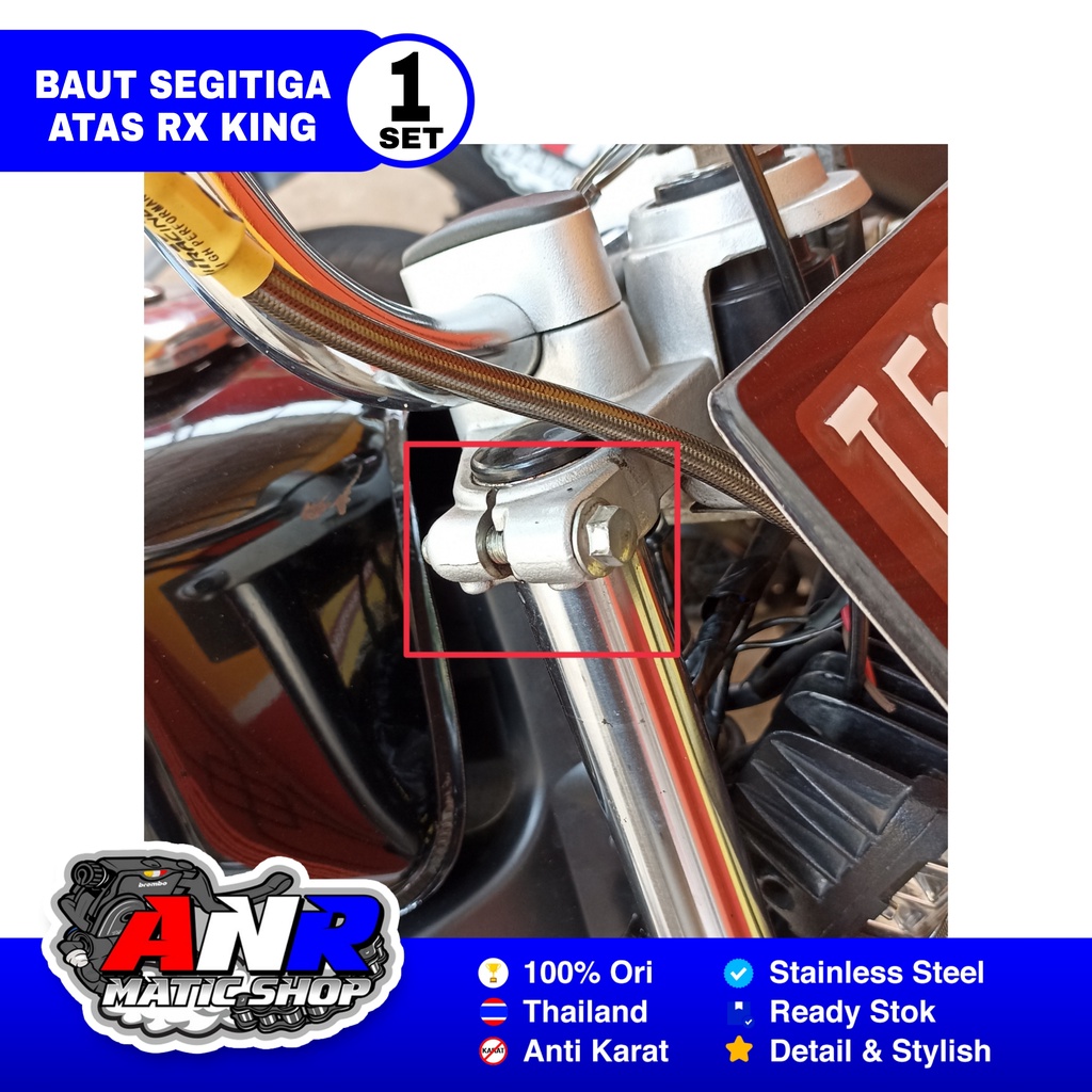 Baut Segitiga Atas RX King Baut Probolt Stainless Heng Thailand