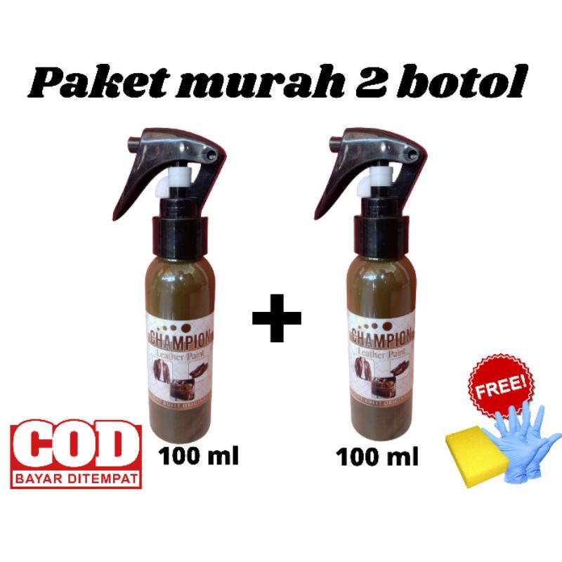 paket murah 2 botol cat kulit 100ml+100ml,bermacam macam warna,cat untuk semua bahan kulit,jaket kulit,tas kulit,sepatu kulit,dll