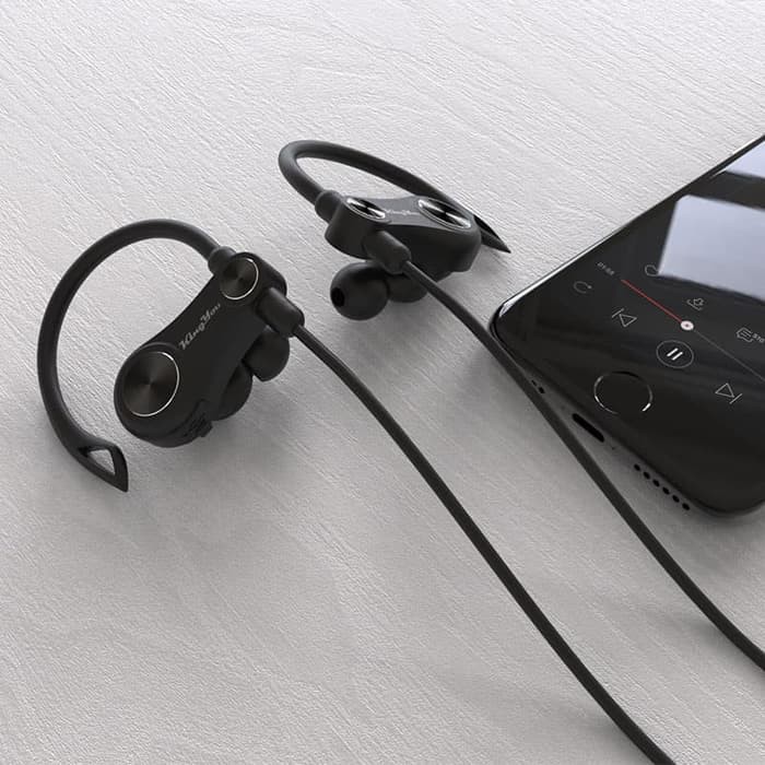 Headset headset bluetooth nirkabel ponsel Kang You Headset komputer   Hitam